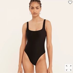 Jcrew Black Scrunch classic scoopneck one-piece